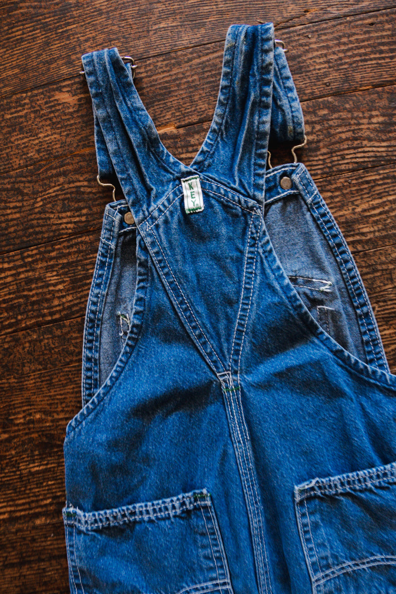 Blue Denim Vintage Overalls: 4T