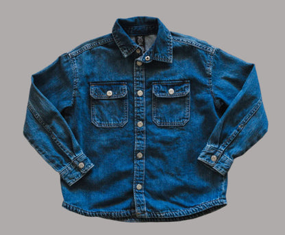 Blue Denim Button Up Shirt: 6yr