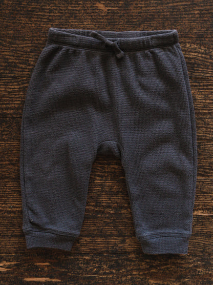 Charcoal Grey Waffle Pants: 9mos