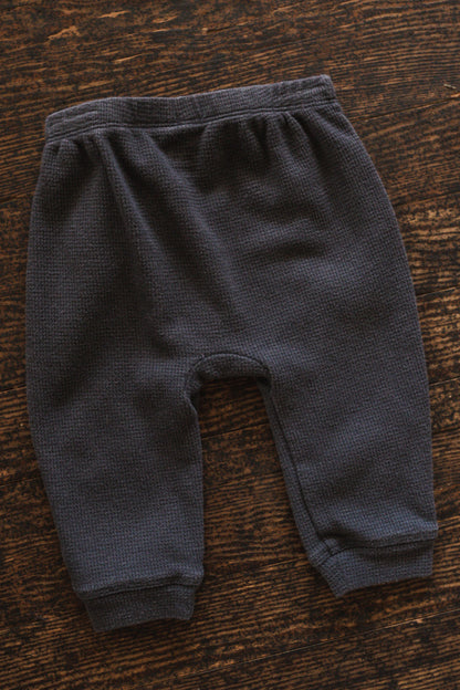 Charcoal Grey Waffle Pants: 9mos