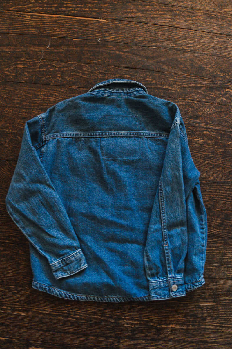 Blue Denim Button Up Shirt: 6yr