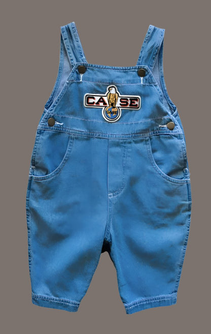 Case Eagle Blue Soft Denim Overalls: 6mos