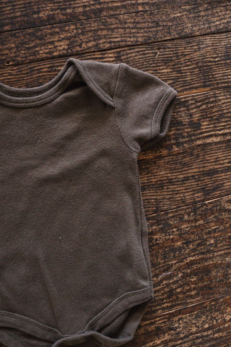 Olive Brown Bodysuit: 3-6mos