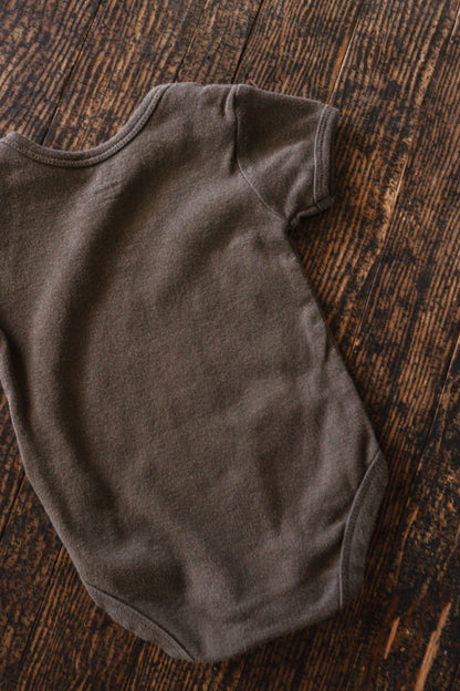 Olive Brown Bodysuit: 3-6mos