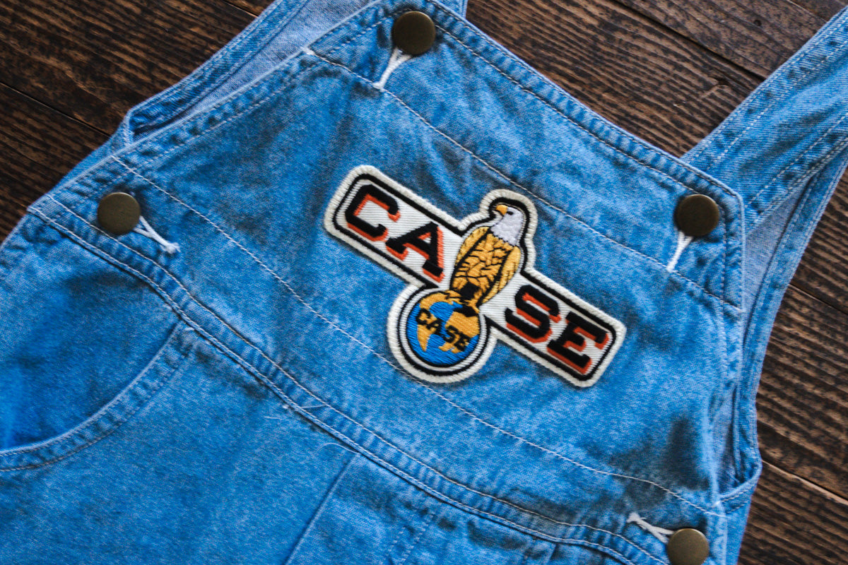 Case Eagle Blue Soft Denim Overalls: 6mos