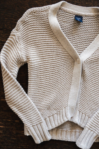 Beige Knit Cardigan Sweater: 5T