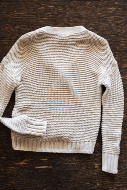 Beige Knit Cardigan Sweater: 5T