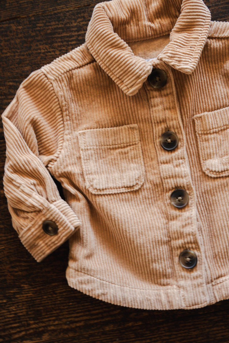 Rust Corduroy Jacket: 3-6mos