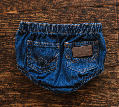 Denim Western Bloomers: 6mos