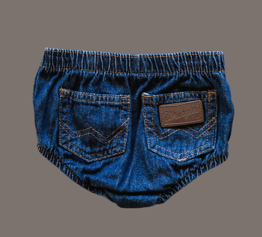 Denim Western Bloomers: 6mos