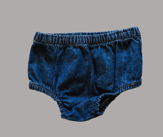 Blue Denim Bloomers: 6-9mos