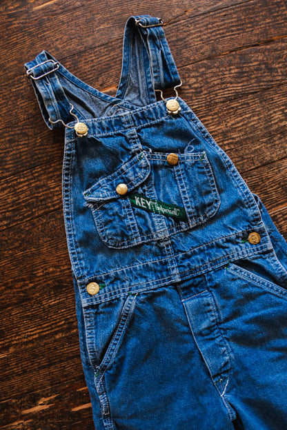 Blue Denim Vintage Overalls: 4T